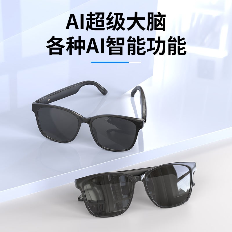 تقنية سوداء نظارات ذكية حديثة Hy-C8 سماعة بلوتوث لاسلكية ترجمة فورية ذكاء اصطناعي متعددة اللغات ترجمة متزامنة - Image 2